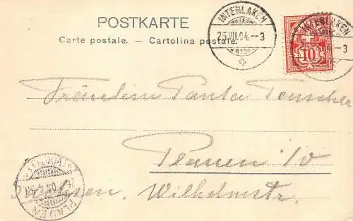 Schweiz 1904 Kleine Scheidegg mit Jungfraubergen Postkarte