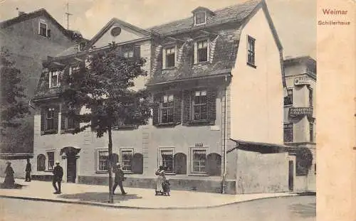 L263 Deutschland Weimarer Schillerhaus Haus Vintage Postkarte