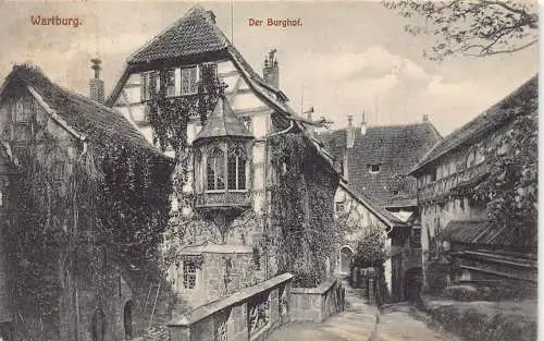 L263 Deutschland 1930 Wartburg Der Burghof Zitadellenhof Vintage Postkarte