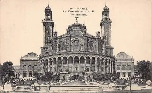 C090 Frankreich Paris La Trocadero 1929 Vintage Postkarte