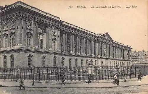 C089 Frankreich Paris La Colonnade du Louvre Vintage Postkarte