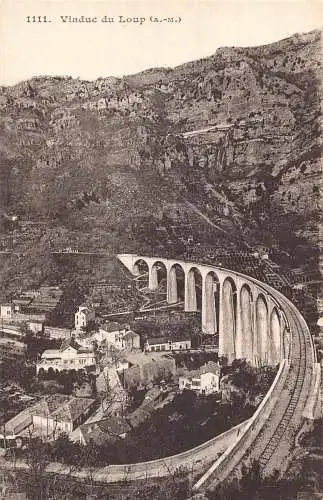 C096 Frankreich Viaduc du Loup Vintage Postkarte