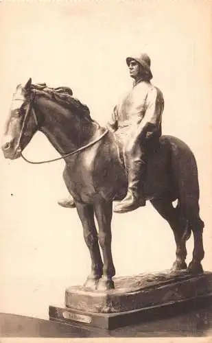 C095 Frankreich Constantin Meunier Le Haleur Statue Vintage Postkarte
