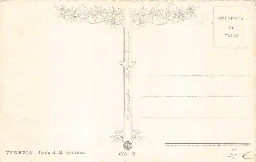 A087 Italien Venezia Venedig Isola di S Giorgio Segelboote Gemälde Postkarte