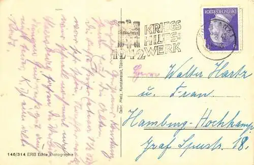 L263 Deutschland 1942 Konstanz a B Rathaushof Innenhof Vintage Postkarte