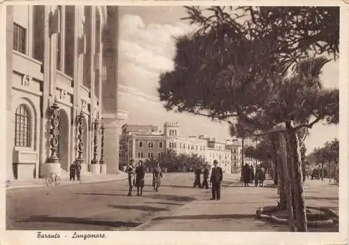 B026 Italien Tarent Lungomare Vintage Postkarte