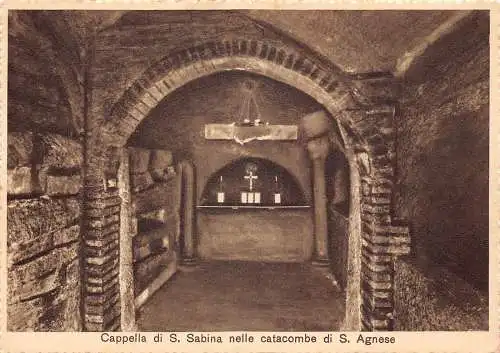 B026 Italien Rom Roma Cappella di S Sabina nelle catacombe di S Agnese Postkarte