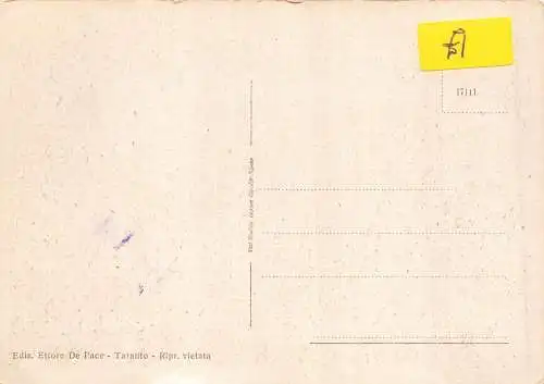 B026 Italien Tarent Via d'Aquino Fahrrad Oldtimer Postkarte