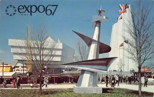 B027 Kanada 1967 Internationale Ausstellung Großbritannien Pavillon Postkarte