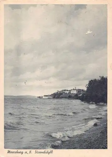 A083 Deutschland 1944 Meersburg a B Strandidylle Meerblick Vintage Postkarte