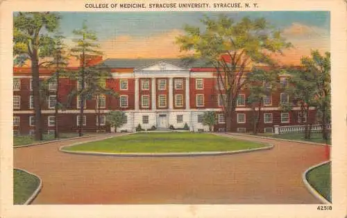 B028 US New York Syracuse College of Medicine University 1950 Postkarte