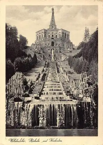 A082 Deutschland 1934 Wilhelmshöhe Herkules und Kaskaden Brunnen Treppe Postkarte