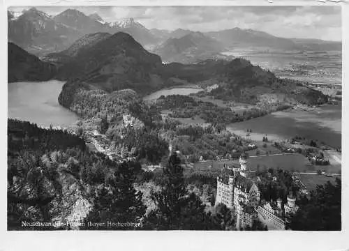 A083 Deutschland 1936 Neuschwanstein Füssen Bayr Schloss Hochgebirge Postkarte