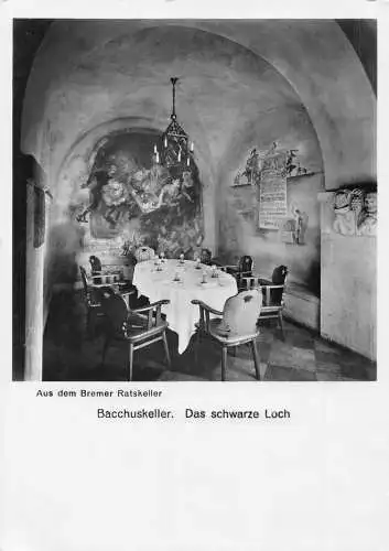A083 Deutschland 1940 Bremer Ratskeller Bacchuskeller Scwarzes Loch Keller Postkarte
