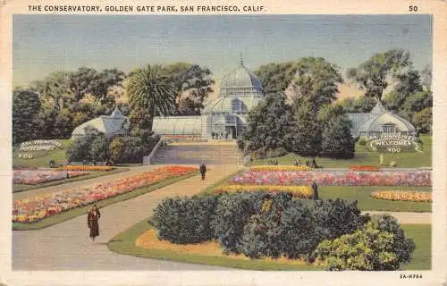 B030 US Conservatory Golden Gate Park San Francisco Kalifornien Postkarte