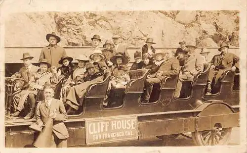 B030 USA 1918 Sozialgeschichte Cliff House San Francisco Kalifornien RPPC Postkarte