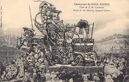 B031 Frankreich Karneval von Nice Char de SM Porjet Biasini Spanish Cart Postkarte