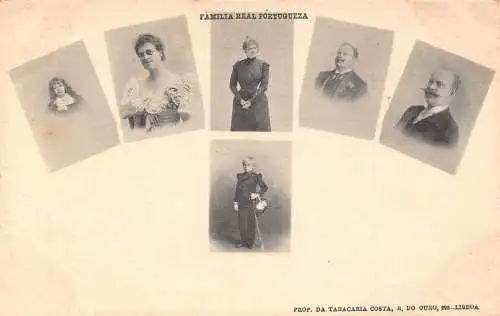 B031 Portugal Familia Real Royalty Portraits King Carlos I Amelie Postkarte