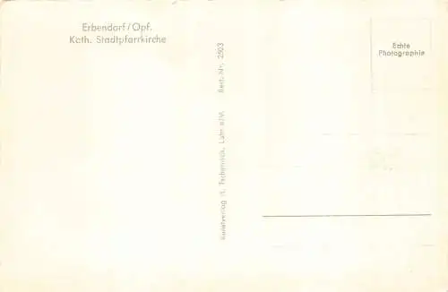 L152 Germany Erbendorf / Opf. Kath. Stadtpfarrkirche Kirche Vintage Postkarte