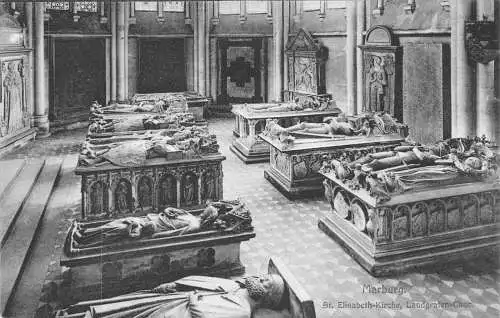 L152 Deutschland 1915 Marburg St. Elisabeth-Kirche Landgrafen-Chon alte Postkarte