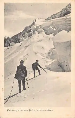 Österreich 1912 Gefrorene Wand Kees Gletscherpartie Bergsteiger Winter Postkarte