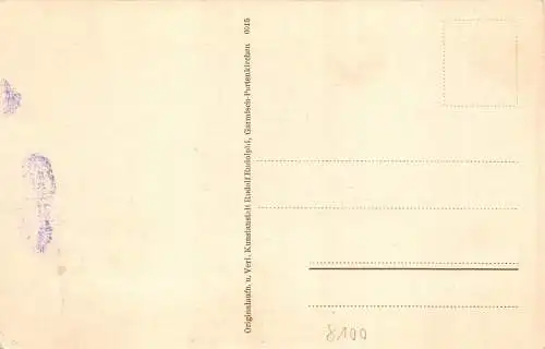 Deutschland Partenkirchen mit Dreitorspitze AK