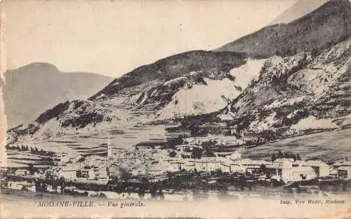 C099 Frankreich Modane Ville Berg Panoramablick Vintage Postkarte