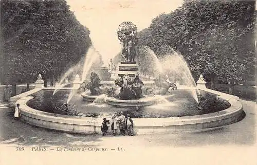 C092 Frankreich Paris La Fontaine de Carpeaux Vintage Postkarte