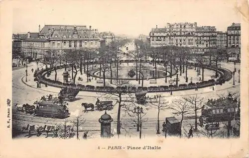 C089 Frankreich Paris Place d'Italie Vintage Postkarte