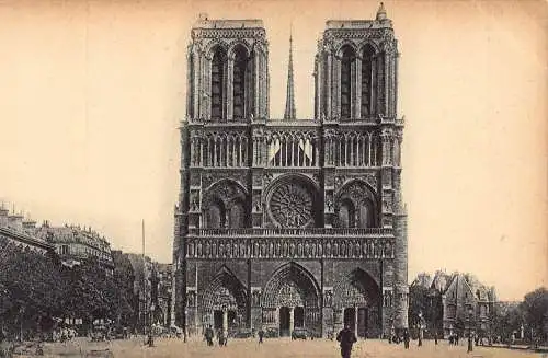 C092 Frankreich Paris Notre Dame Vintage Postkarte