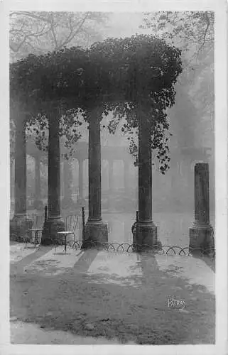 C088 Frankreich Paris Parc Monceau am Morgen Vintage Postkarte
