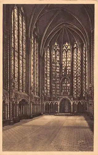 C088 Frankreich Paris Heilige Kapelle innen Vintage Postkarte