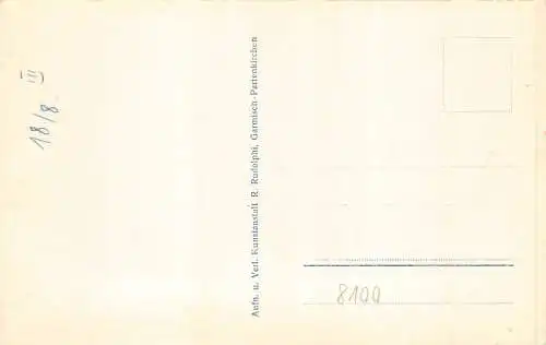 Deutschland Eibsee Zugspitze Vintage Postkarte
