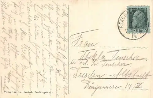 Deutschland 1914 Watzmannscharte Gegen Steinernes Bergsteigen Postkarte