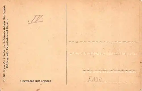 Deutschland Garmisch mit Loisach Vintage Postkarte