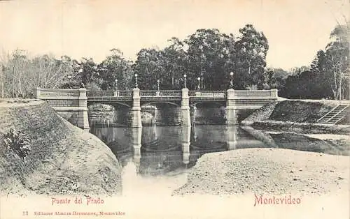 Uruguay Montevideo Puente del Prado Brücke Vintage Postkarte