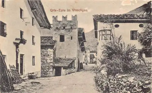 Italien 1925 Qris-Eyrs im Vinschgau Vintage Postkarte
