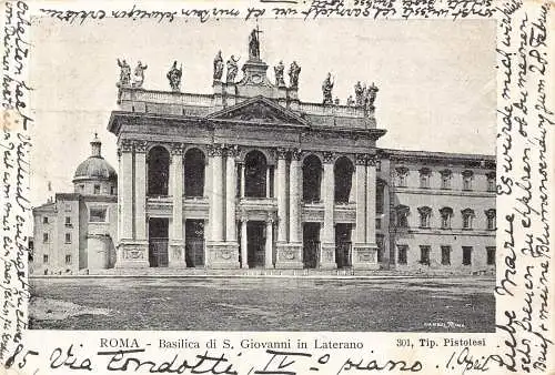 Italien 1902 Roma Rom Basilica di S Giovanni in Laterano Kirche Vintage Postkarte