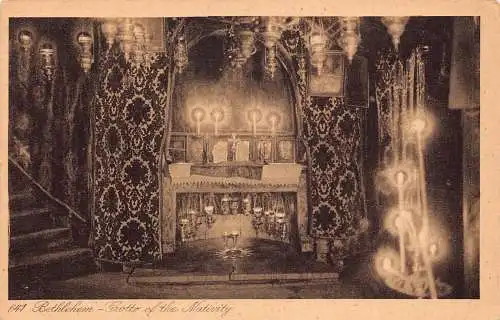 Israel Bethlehem Krippengrotte Vintage Postkarte