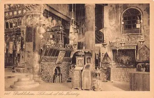 Israel Bethlehem Geburtskirche Vintage Postkarte