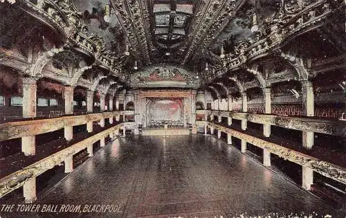 England The Tower Ball Room Blackpool Vintage Postkarte