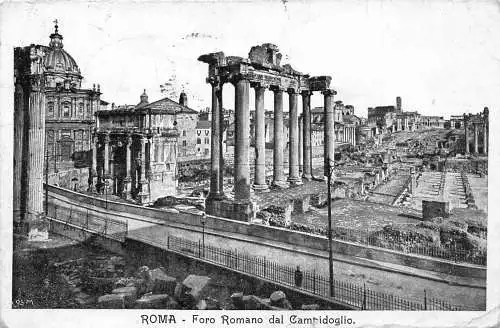 Italien 1910 Roma Forum Romanum dal Campidoglio Vintage Postkarte