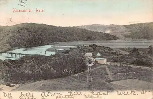 Südafrika Amanzimtoti Natal Vintage Postkarte
