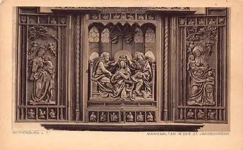 Deutschland Rothenburg o T Marienaltar in der Jakobskirche Kirche Postkarte