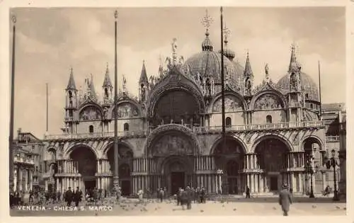 Italien Venezia Venedig Chiesa S Marco Kirche RPPC Vintage Postkarte