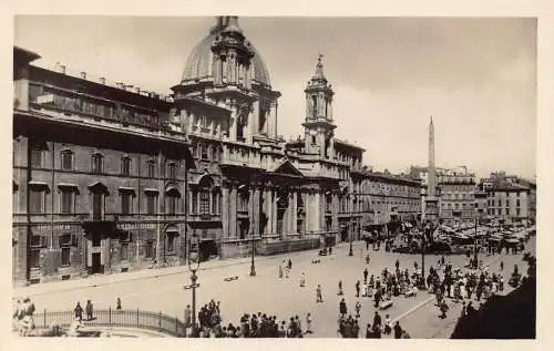 Italien Rom Roma Palazzo Piazza Navona RPPC Vintage Postkarte