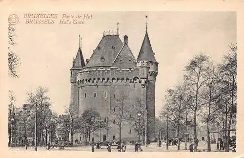 Belgien Brüssel Bruxelles Hal's Gate Vintage Postkarte