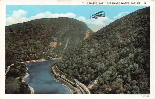 US Pennsylvania Water Gap Delaware Water Gap Valley Vintage Postkarte