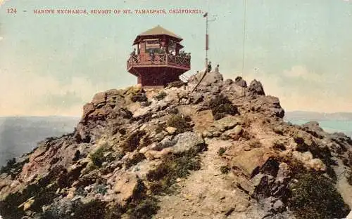 USA 1907 Marine Exchange Summit of Mt Tamalpais Kalifornien Vintage Postkarte