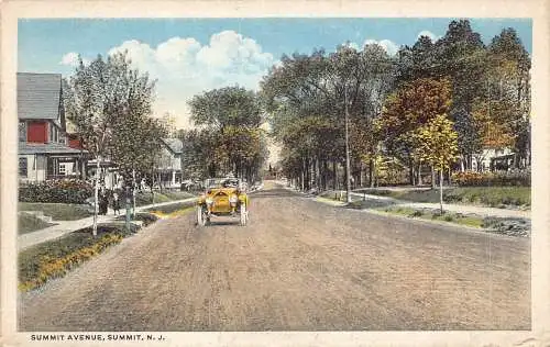 US New Jersey Summit Avenue Summit Car Oldtimer Postkarte